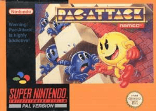 Pac-Attack box art for Super Nintendo